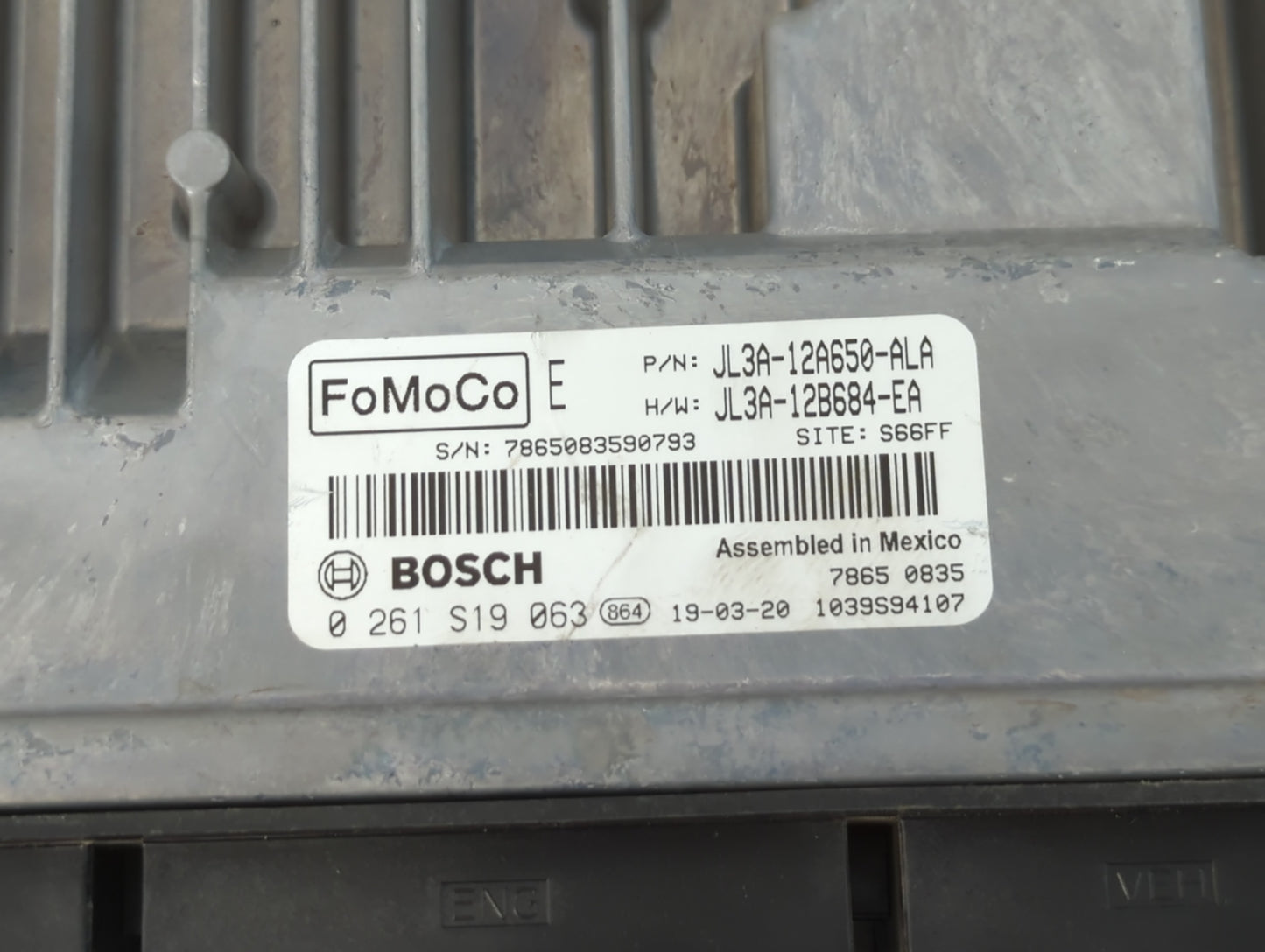 2018-2020 Ford F-150 PCM Engine Control Computer ECU ECM PCU OEM P/N:JL3A-12B684-EA JL3A-12A650-ALA Fits Fits 2018 2019 2020 OEM Used Auto Parts - Oemusedautoparts1.com