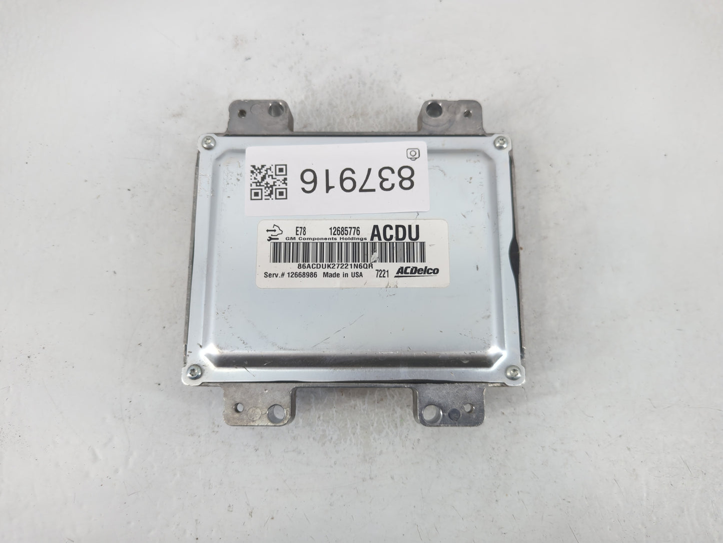 2017-2021 Buick Encore PCM Engine Control Computer ECU ECM PCU OEM P/N:E78 12685776 12685776 Fits Fits 2017 2018 2019 2020 2021 OEM Used Auto Parts - Oemusedautoparts1.com
