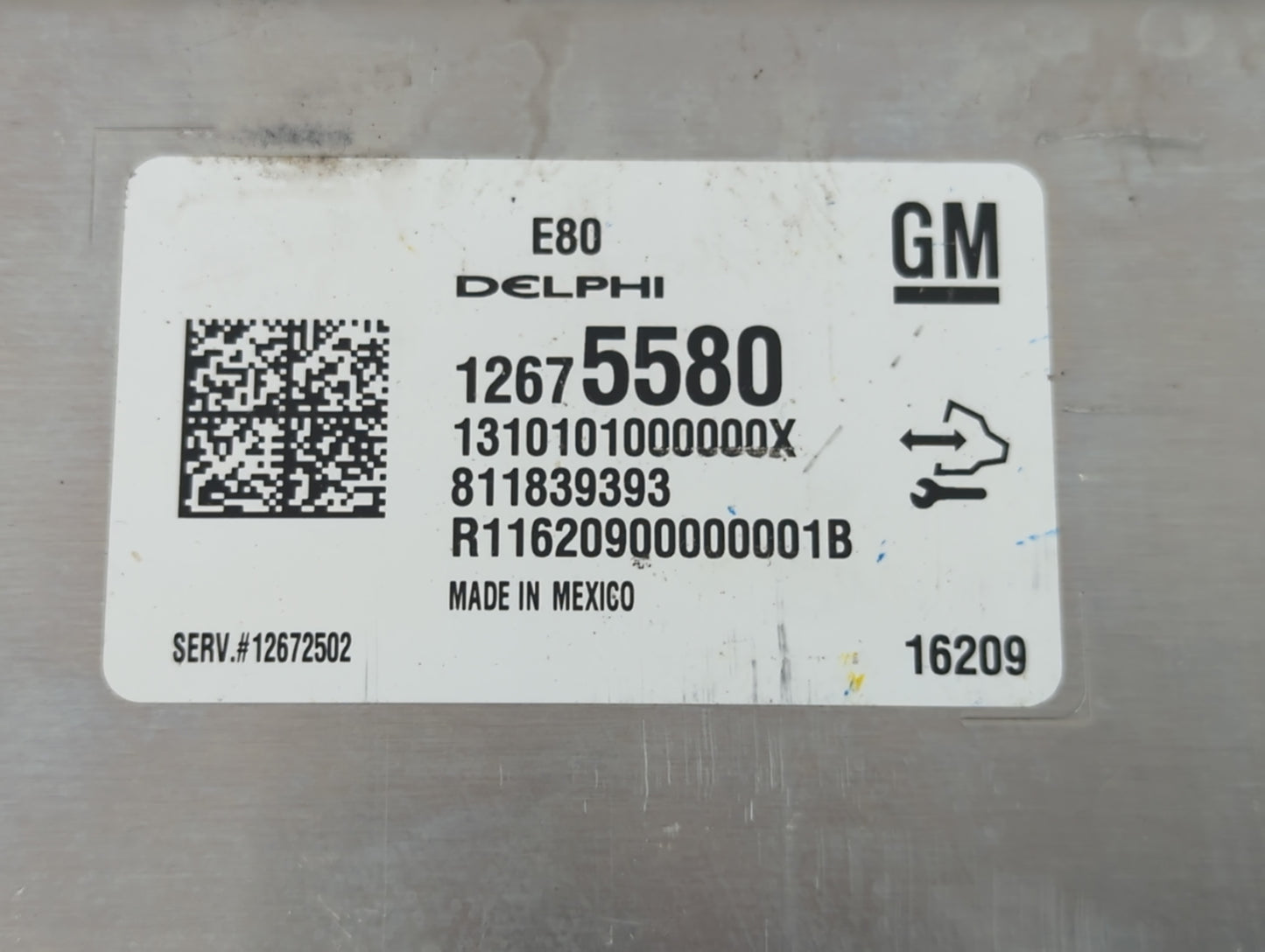 2016 Chevrolet Malibu PCM Engine Control Computer ECU ECM PCU OEM P/N:12675580 Fits OEM Used Auto Parts - Oemusedautoparts1.com