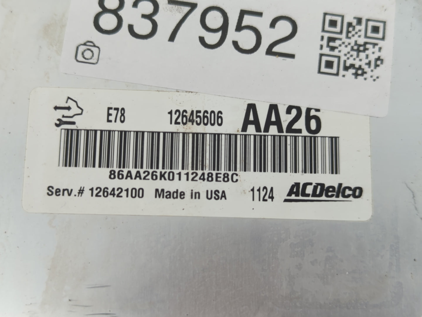 2011 Chevrolet Cruze PCM Engine Control Computer ECU ECM PCU OEM P/N:12642100 12645606 Fits OEM Used Auto Parts - Oemusedautoparts1.com