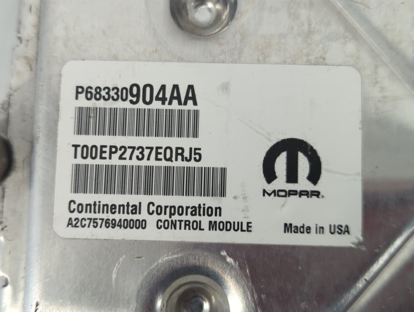 2018-2019 Dodge Challenger PCM Engine Control Computer ECU ECM PCU OEM P/N:P68330904AA Fits Fits 2018 2019 OEM Used Auto Parts - Oemusedautoparts1.com