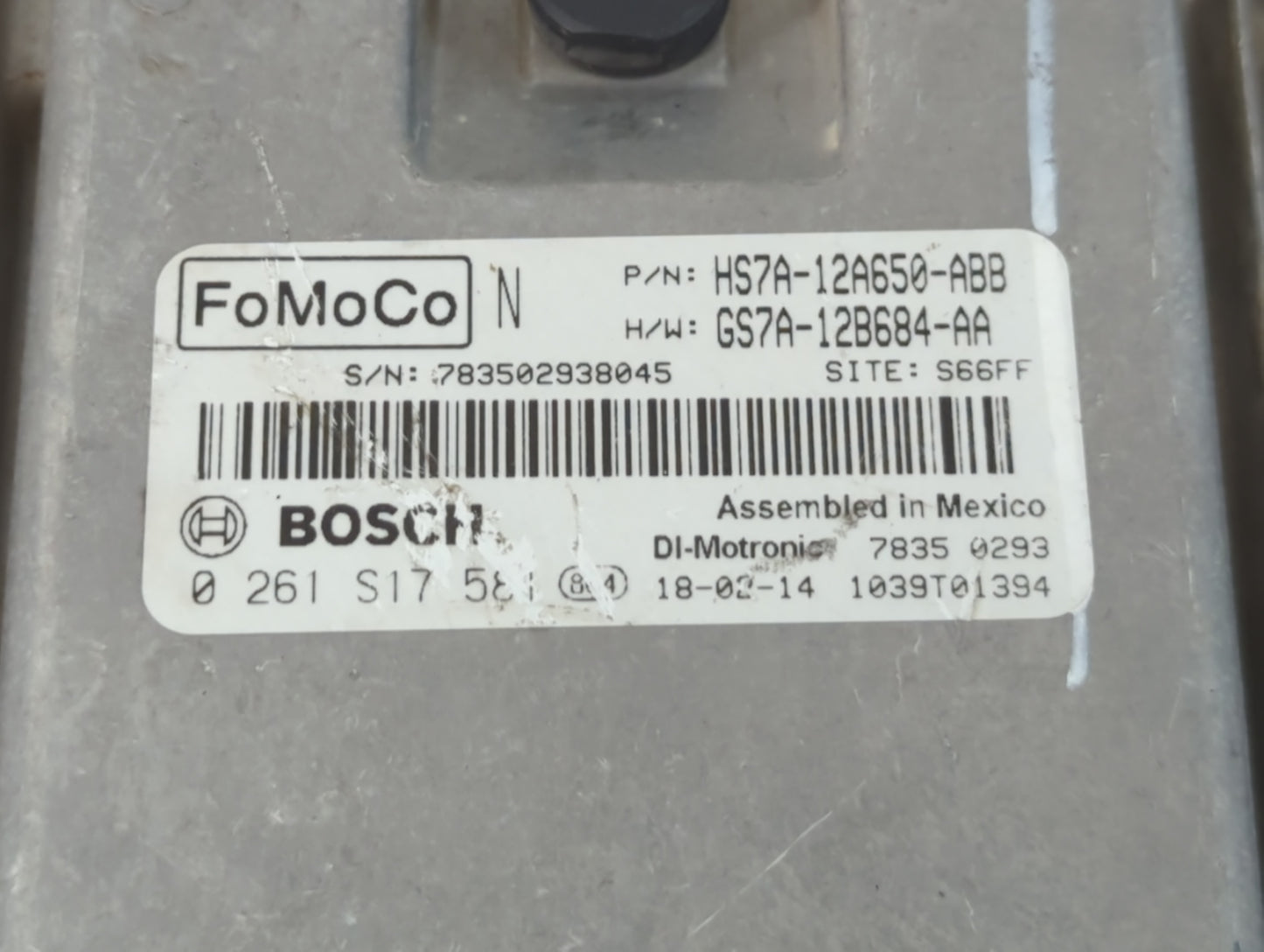 2017-2019 Ford Fusion PCM Engine Control Computer ECU ECM PCU OEM P/N:GS7A-12B684-AA HS7A-12A650-ABB Fits Fits 2017 2018 2019 OEM Used Auto Parts - Oemusedautoparts1.com