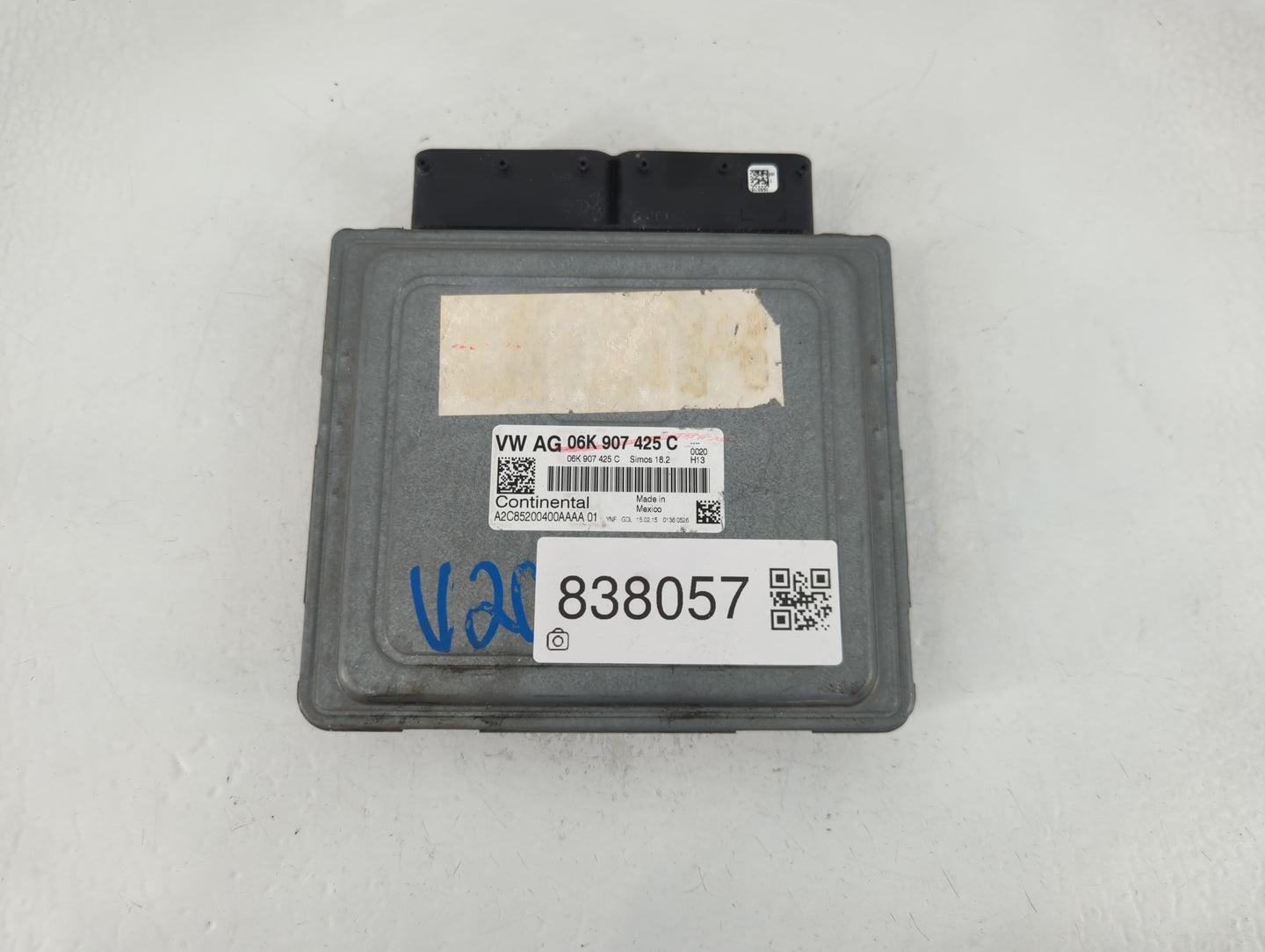 2015-2017 Volkswagen Jetta PCM Engine Control Computer ECU ECM PCU OEM P/N:06K 907 425 C Fits Fits 2015 2016 2017 OEM Used Auto Parts - Oemusedautoparts1.com