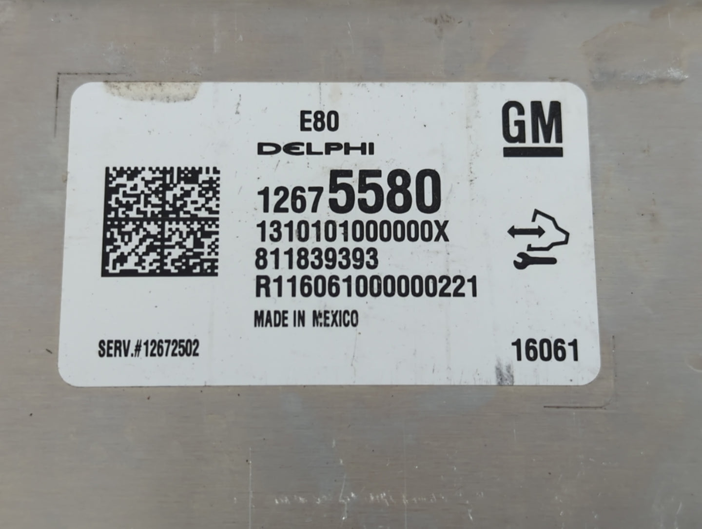 2016 Chevrolet Malibu PCM Engine Control Computer ECU ECM PCU OEM P/N:12675580 Fits OEM Used Auto Parts - Oemusedautoparts1.com