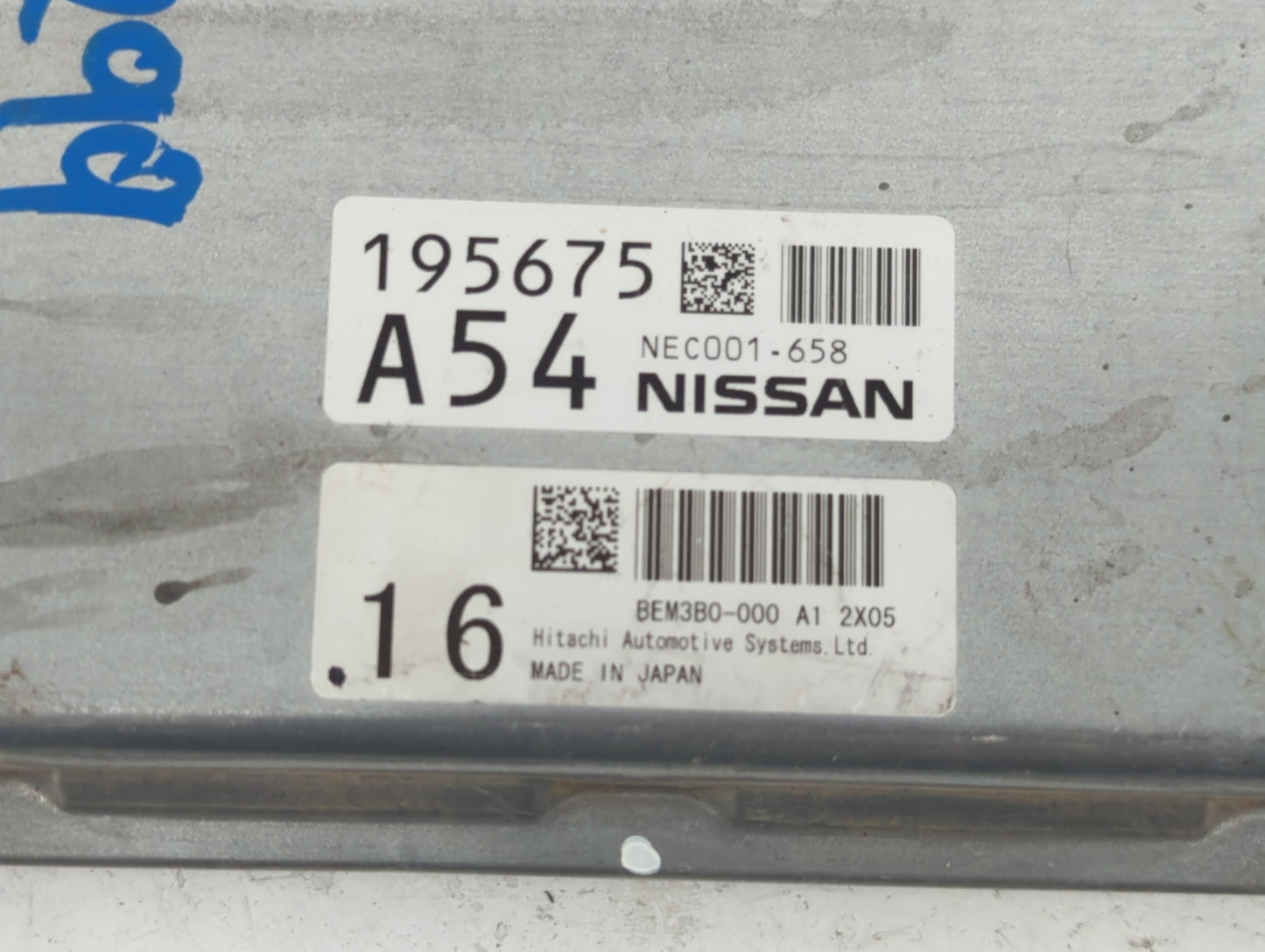 2013 Nissan Quest PCM Engine Control Computer ECU ECM PCU OEM P/N:NEC001-658 BEM3B0-000 A1 Fits OEM Used Auto Parts - Oemusedautoparts1.com
