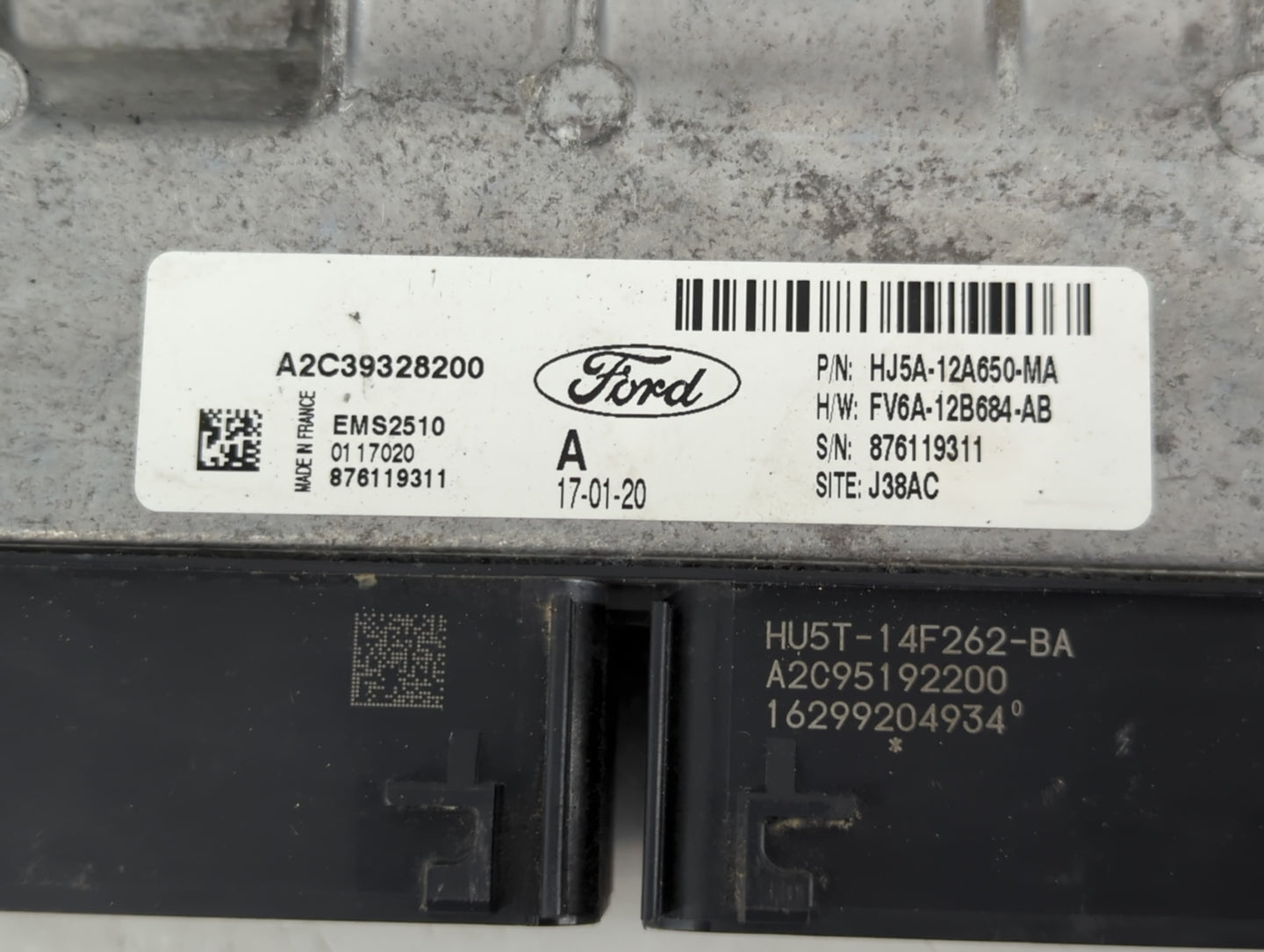 2017-2019 Ford Escape PCM Engine Control Computer ECU ECM PCU OEM P/N:HJ5A-12A650-MA A2C39328200 Fits Fits 2017 2018 2019 OEM Used Auto Parts - Oemusedautoparts1.com