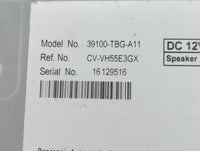 2016-2018 Honda Civic Radio AM FM Cd Player Receiver Replacement P/N:39100-TBG-A11 Fits Fits 2016 2017 2018 OEM Used Auto Parts - Oemusedautoparts1.com
