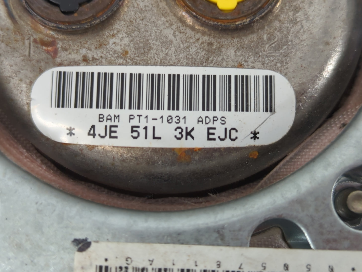 2015 Dodge Caravan Air Bag Driver Left Steering Wheel Mounted P/N:4JE 51L 3K Fits Fits 2012 OEM Used Auto Parts - Oemusedautoparts1.com