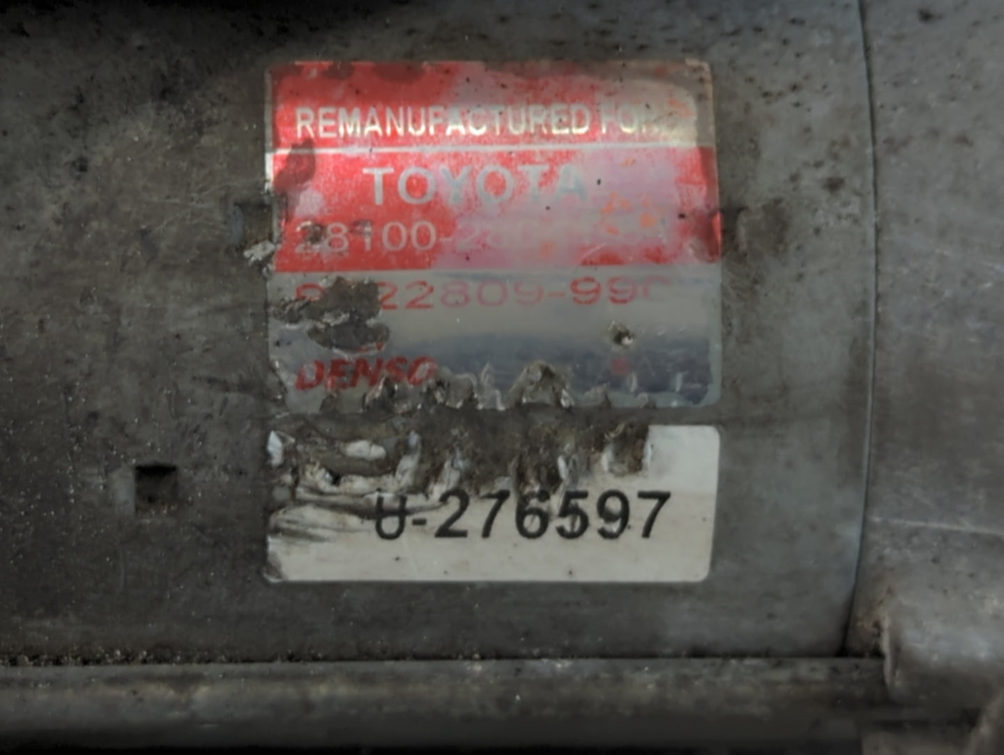 2002-2006 Toyota Camry Car Starter Motor Solenoid OEM P/N:0-276597 Fits Fits 2002 2003 2004 2005 2006 2007 OEM Used Auto Parts - Oemusedautoparts1.com