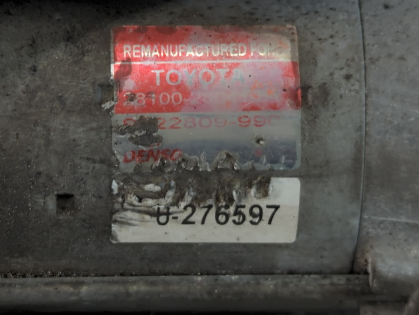 2002-2006 Toyota Camry Car Starter Motor Solenoid OEM P/N:0-276597 Fits Fits 2002 2003 2004 2005 2006 2007 OEM Used Auto Parts - Oemusedautoparts1.com