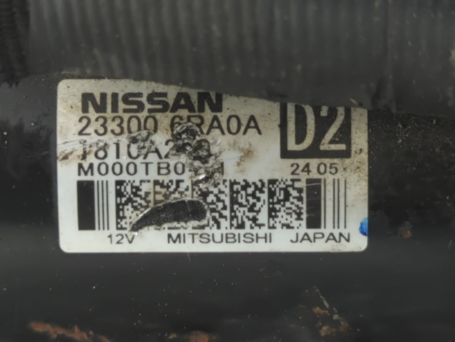 2022 Mitsubishi Outlander Car Starter Motor Solenoid OEM P/N:23300 6RA0A Fits OEM Used Auto Parts - Oemusedautoparts1.com