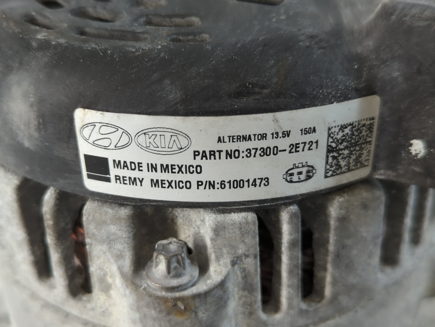 2017-2022 Kia Forte Alternator Replacement Generator Charging Assembly Engine OEM P/N:61001473 37300-2E821 Fits OEM Used Auto Parts - Oemusedautoparts1.com