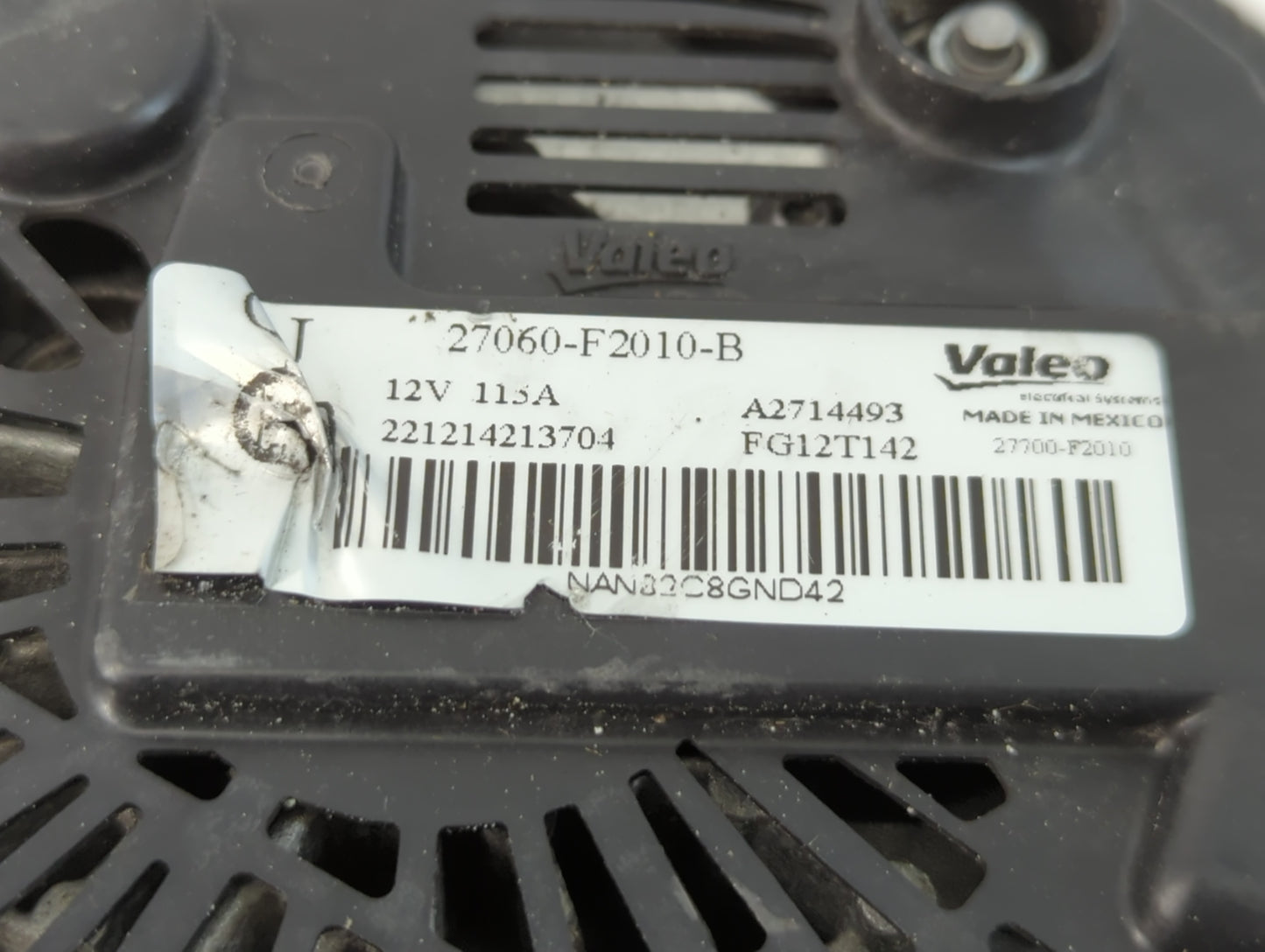 2019-2022 Toyota Rav4 Alternator Replacement Generator Charging Assembly Engine OEM P/N:27060-F2010-B Fits OEM Used Auto Parts - Oemusedautoparts1.com