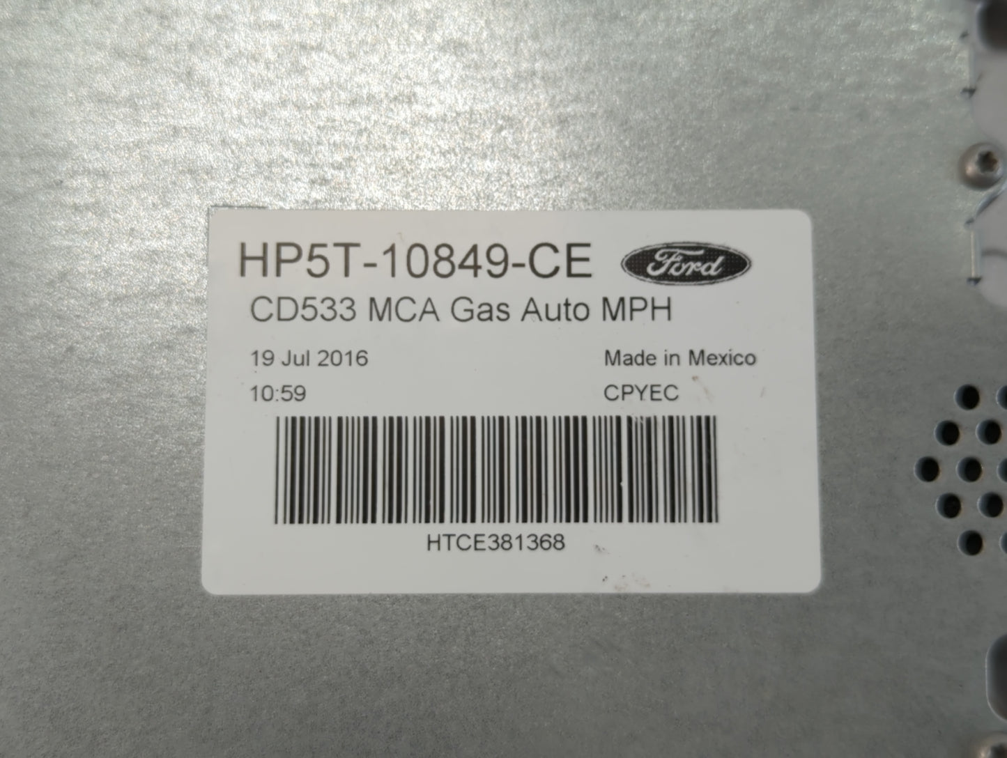 2017-2020 Lincoln Mkz Instrument Cluster Speedometer Gauges P/N:HP5T-10849-CE Fits Fits 2017 2020 OEM Used Auto Parts - Oemusedautoparts1.com