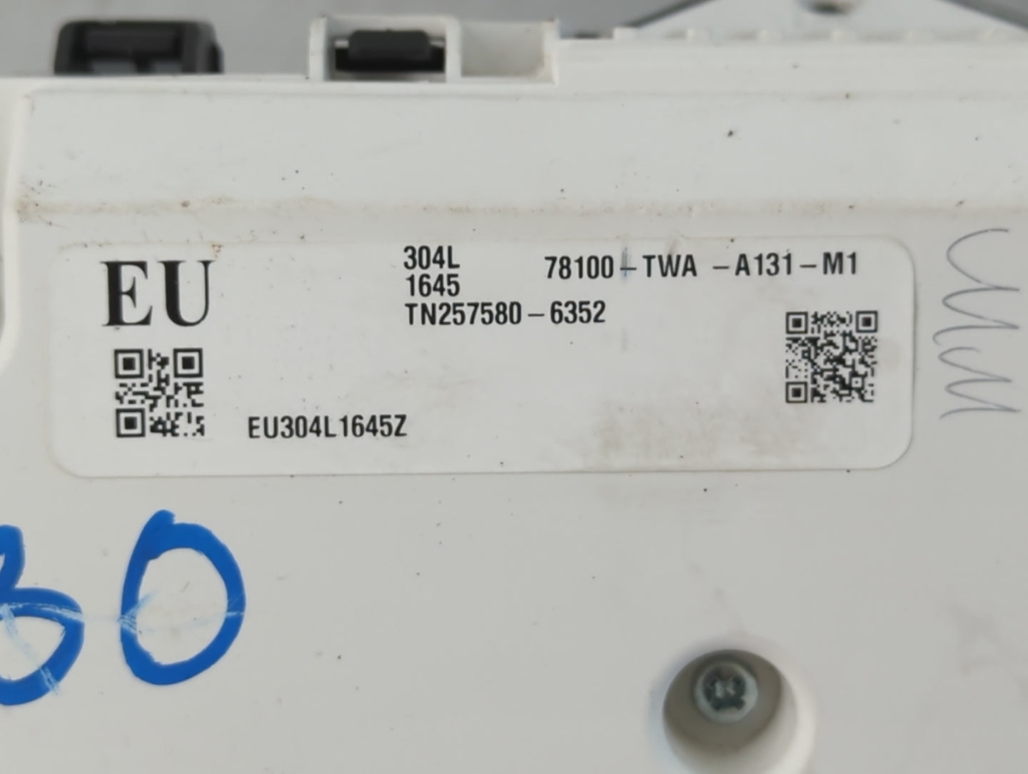 2021-2022 Honda Accord Instrument Cluster Speedometer Gauges P/N:78100-TWA-A131-M1 Fits Fits 2021 2022 OEM Used Auto Parts - Oemusedautoparts1.com