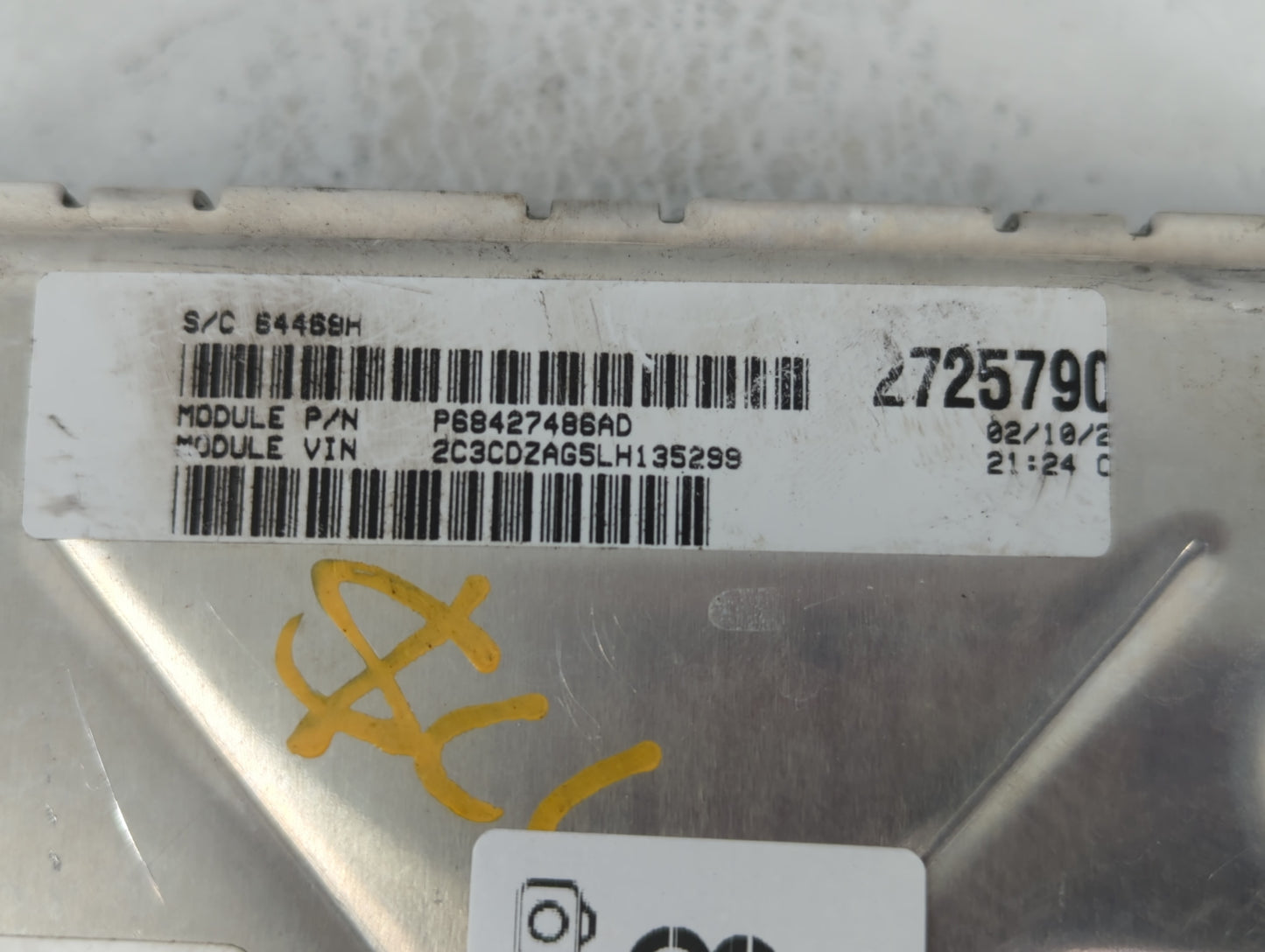 2020-2022 Dodge Challenger PCM Engine Control Computer ECU ECM PCU OEM P/N:P68427486AD P68434924AA Fits Fits 2020 2021 2022 OEM Used Auto Parts - Oemusedautoparts1.com