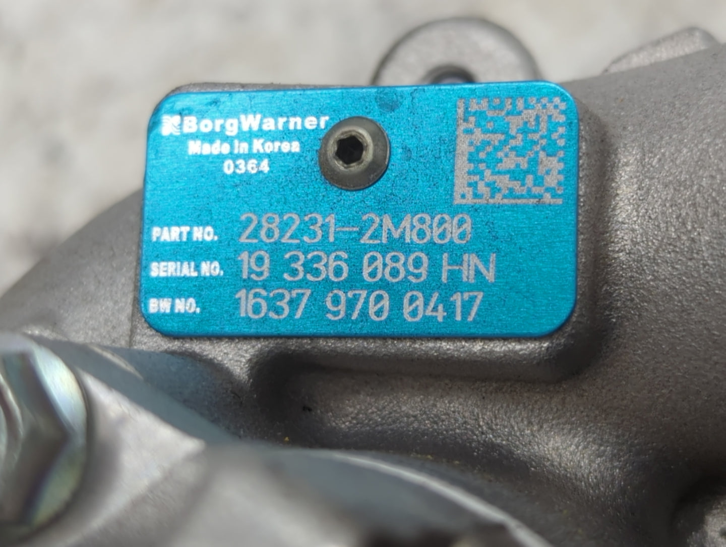 2020 Hyundai Sonata Turbocharger Turbo Charger Super Charger Supercharger - Oemusedautoparts1.com