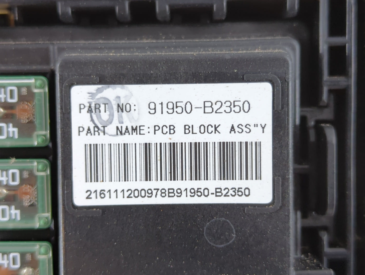 2015-2019 Kia Soul Fusebox Fuse Box Panel Relay Module P/N:91950-B2350 Fits Fits 2015 2016 2017 2018 2019 OEM Used Auto Parts - Oemusedautoparts1.com