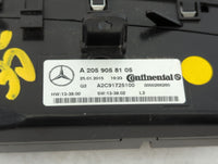 2015 Mercedes-Benz C300 Climate Control Module Temperature AC/Heater Replacement P/N:A2C91725100 A 205 905 81 05 Fits OEM Used Auto Parts - Oemusedautoparts1.com