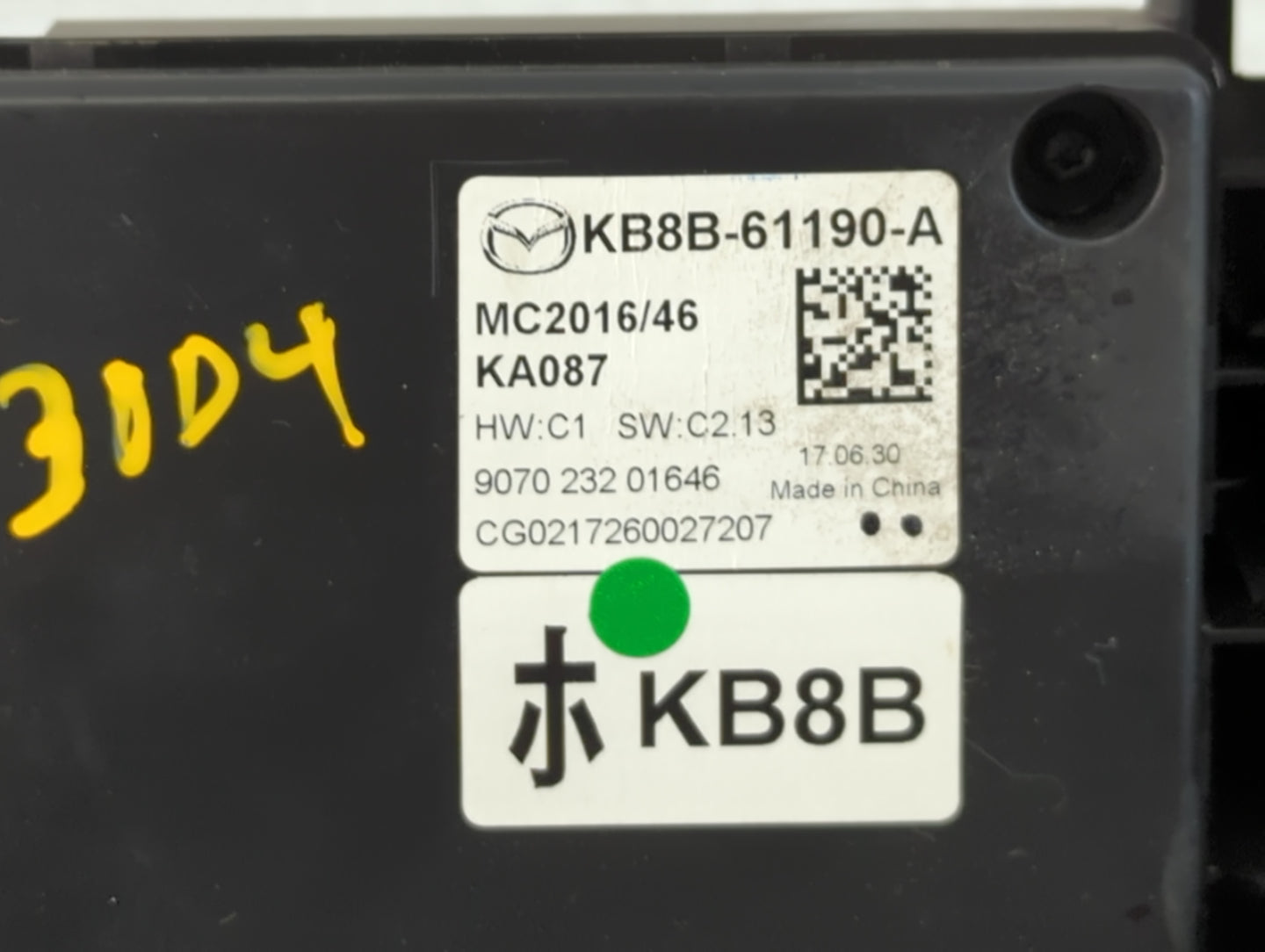 2007 Cadillac Cts Climate Control Module Temperature AC/Heater Replacement P/N:9070 232 01646 KB8B-61190-A Fits OEM Used Auto Parts - Oemusedautoparts1.com