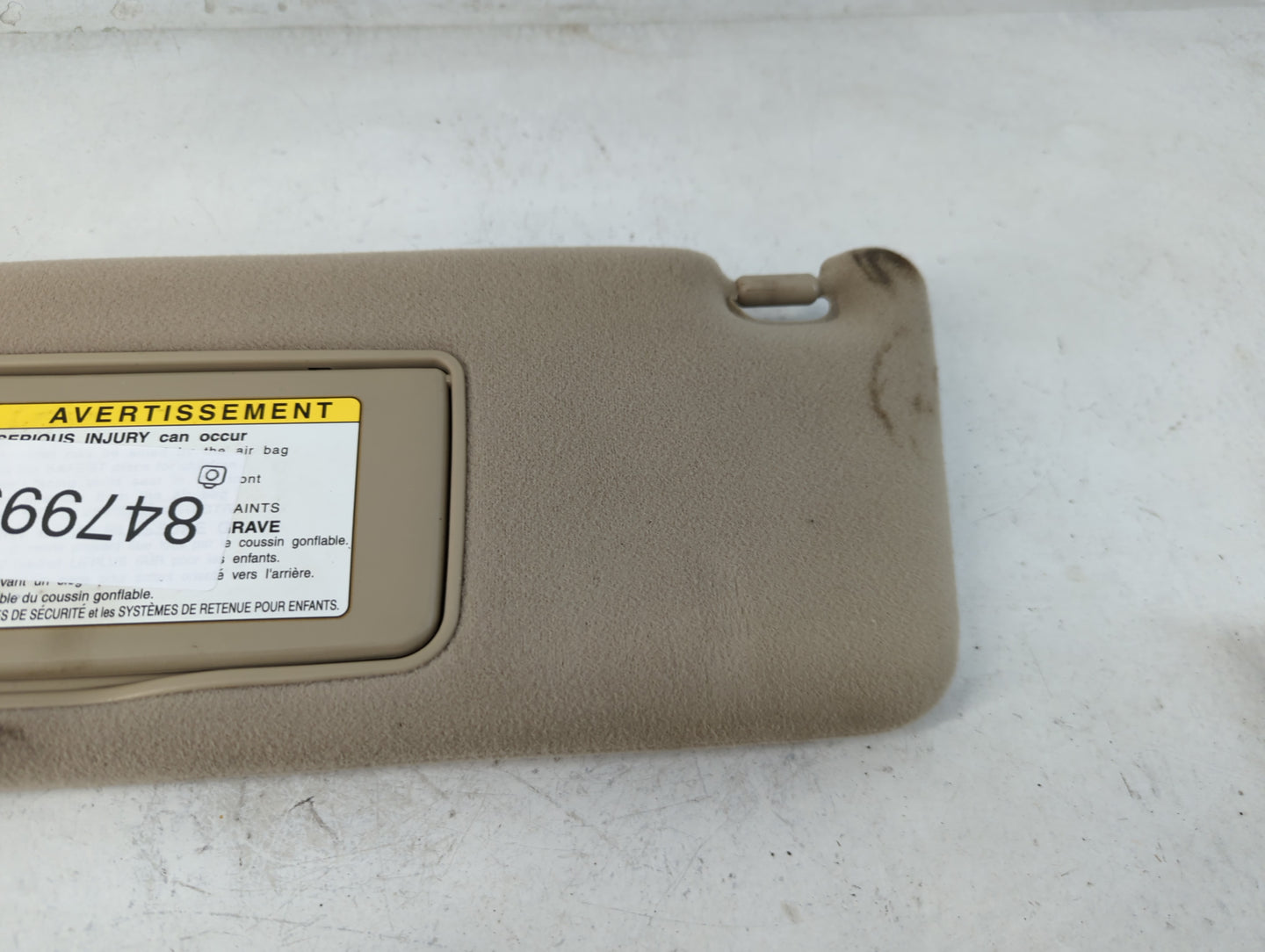 2001-2005 Lexus Gs430 Sun Visor Shade Replacement Driver Left Mirror Fits Fits 2001 2002 2003 2004 2005 2006 OEM Used Auto Parts - Oemusedautoparts1.com