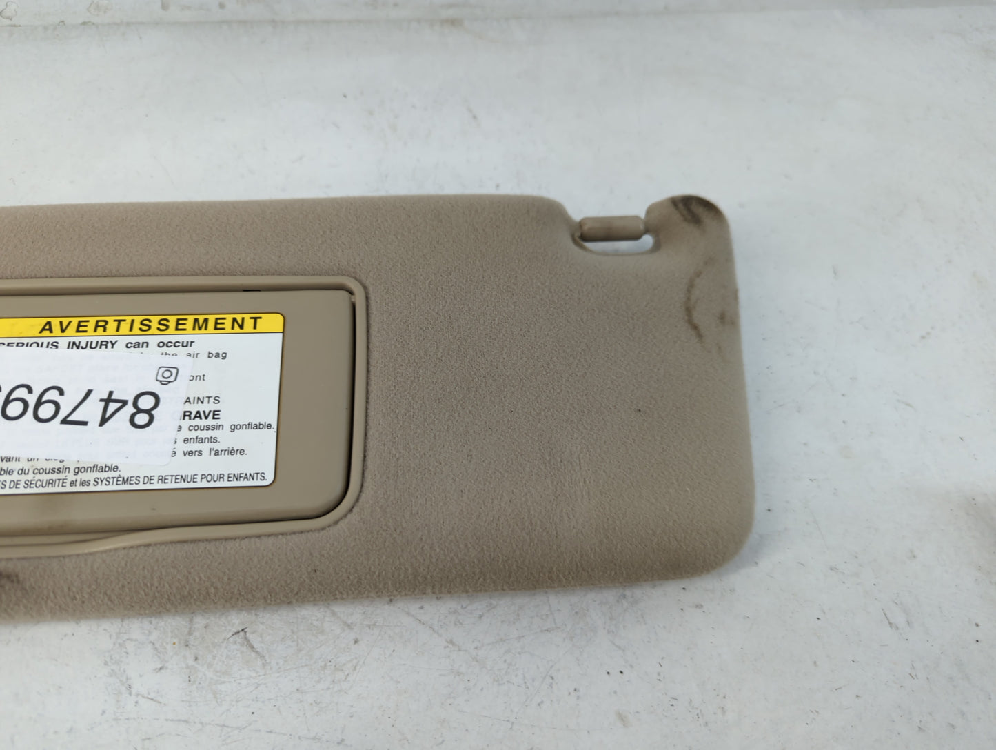 2001-2005 Lexus Gs430 Sun Visor Shade Replacement Driver Left Mirror Fits Fits 2001 2002 2003 2004 2005 2006 OEM Used Auto Parts - Oemusedautoparts1.com