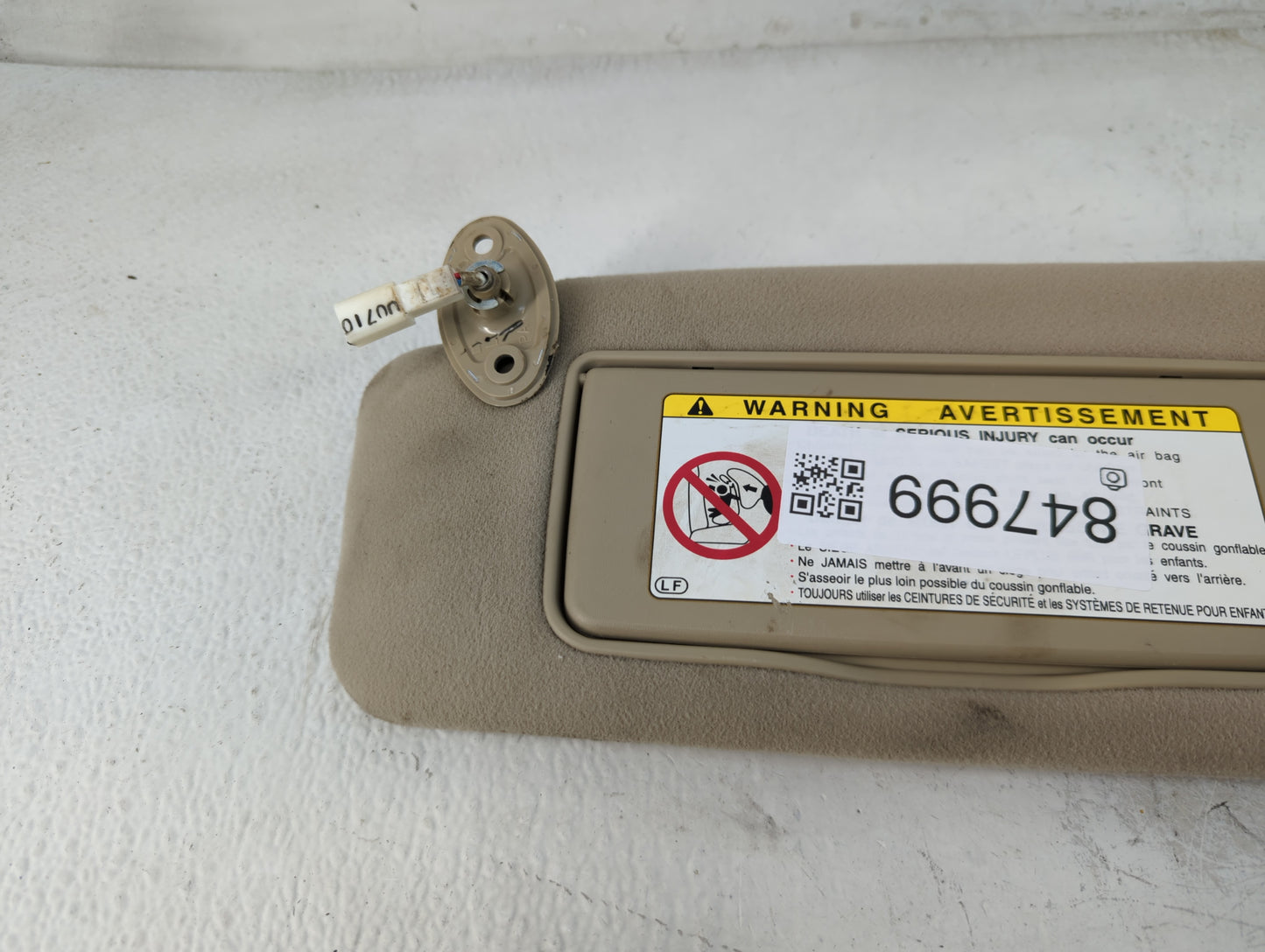 2001-2005 Lexus Gs430 Sun Visor Shade Replacement Driver Left Mirror Fits Fits 2001 2002 2003 2004 2005 2006 OEM Used Auto Parts - Oemusedautoparts1.com