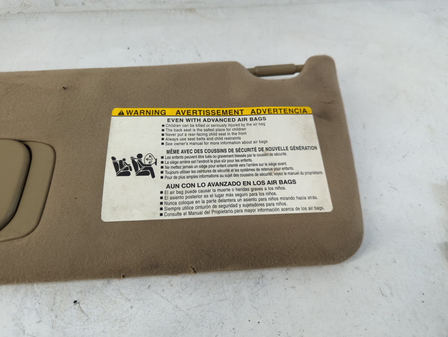 2007-2013 Toyota Tundra Sun Visor Shade Replacement Driver Left Mirror Fits OEM Used Auto Parts - Oemusedautoparts1.com