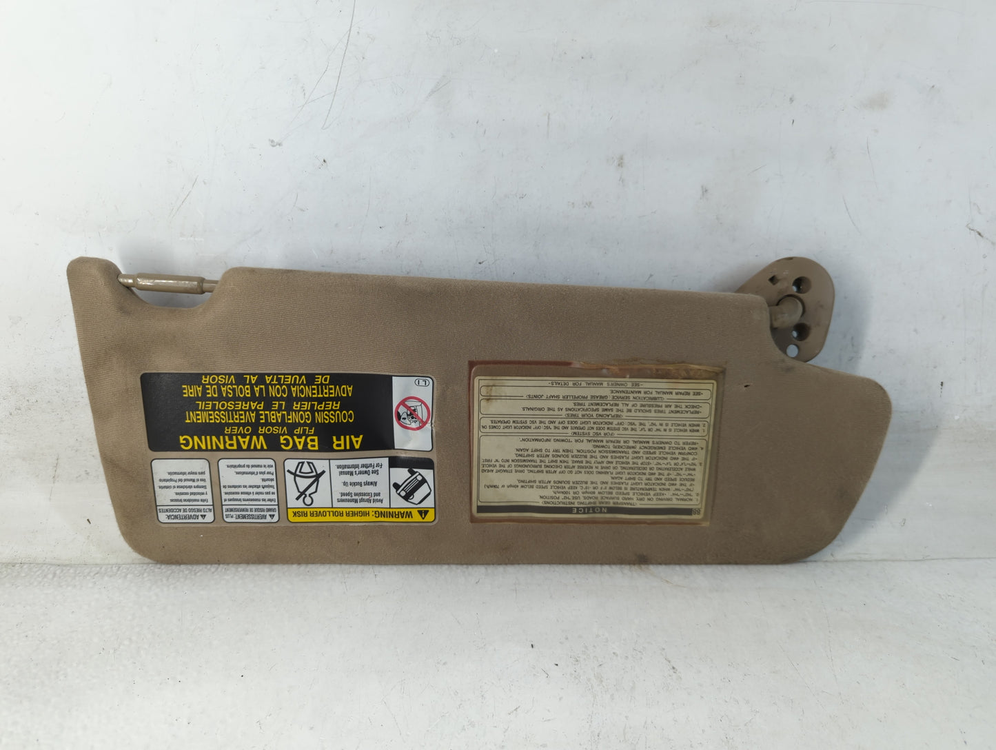 2007-2013 Toyota Tundra Sun Visor Shade Replacement Driver Left Mirror Fits OEM Used Auto Parts - Oemusedautoparts1.com