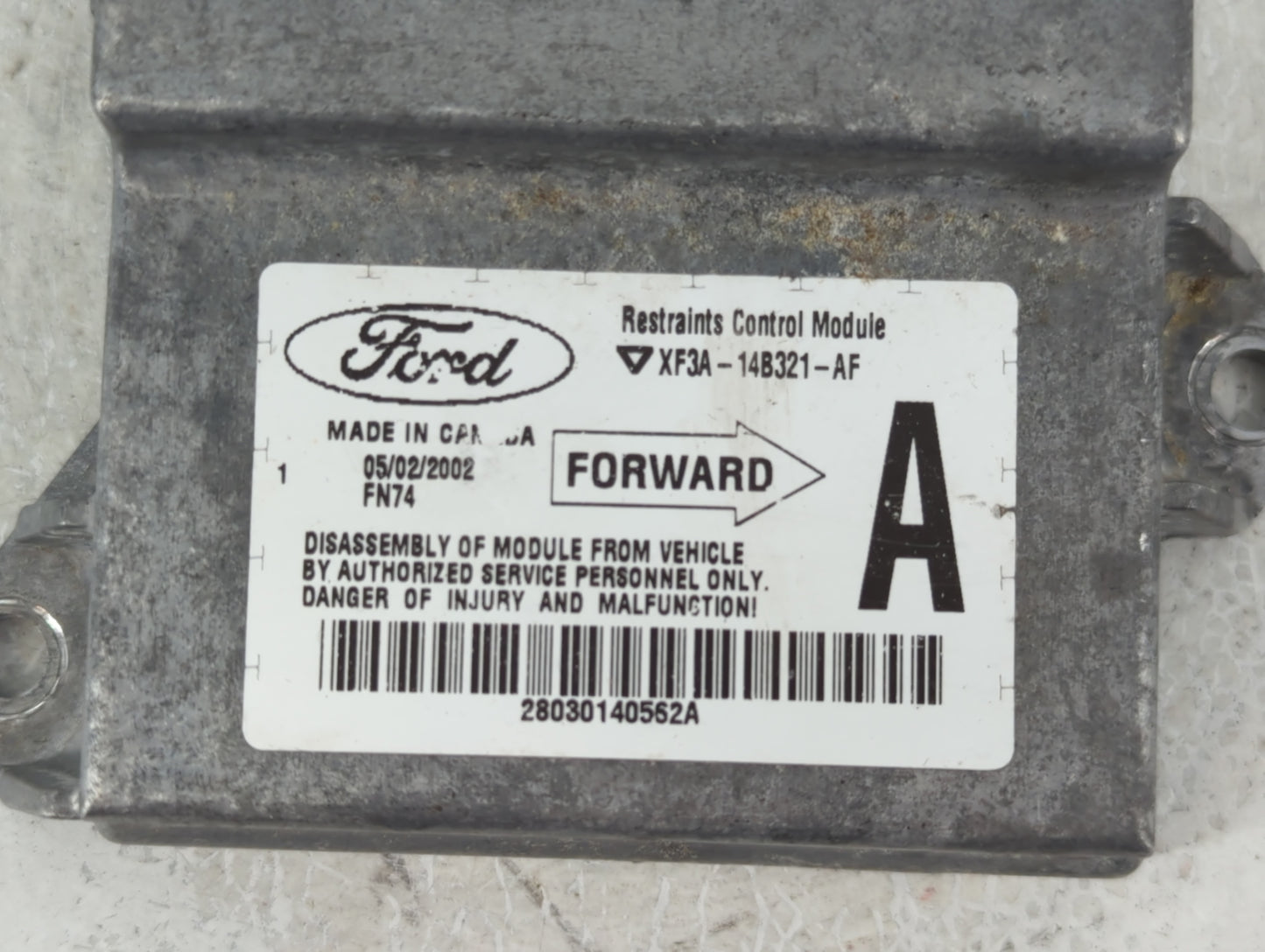 2002 Lincoln Continental PCM Engine Control Computer ECU ECM PCU OEM P/N:XF3A-14B321-AF Fits OEM Used Auto Parts - Oemusedautoparts1.com