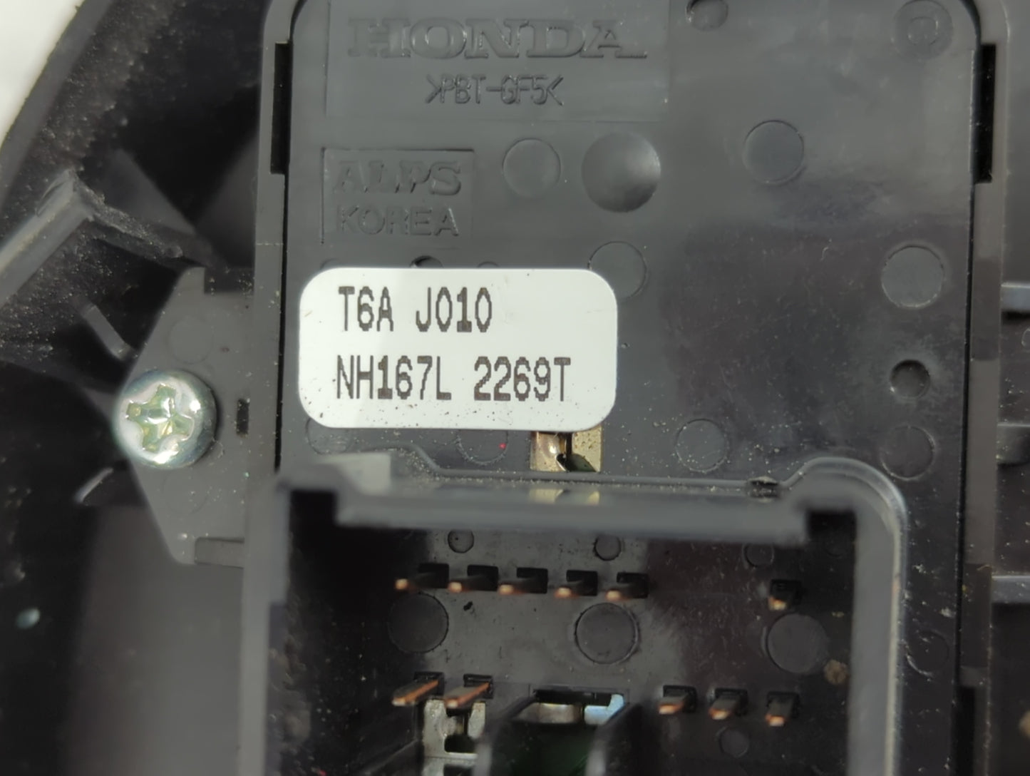 2020 Honda Civic Master Power Window Switch Replacement Driver Side Left P/N:NH167L 2269T T6A J010 Fits OEM Used Auto Parts - Oemusedautoparts1.com