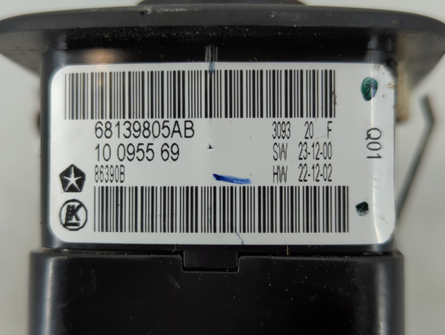 2011-2014 Chrysler 300 Master Power Window Switch Replacement Driver Side Left P/N:68139805AB Fits OEM Used Auto Parts - Oemusedautoparts1.com