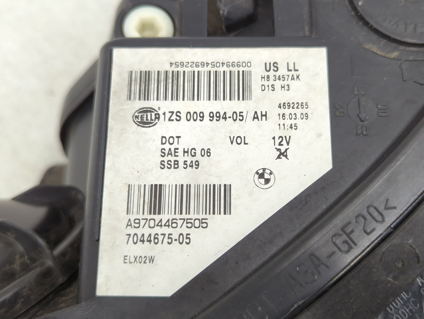 2007-2011 Bmw X5 Driver Left Oem Head Light Headlight Lamp