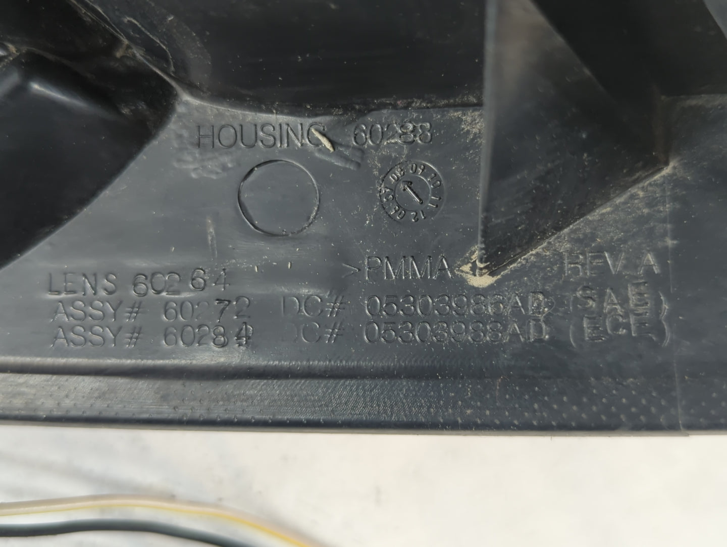 2007-2008 Chrysler Sebring Tail Light Assembly Driver Left OEM P/N:05303986AD Fits Fits 2007 2008 OEM Used Auto Parts - Oemusedautoparts1.com