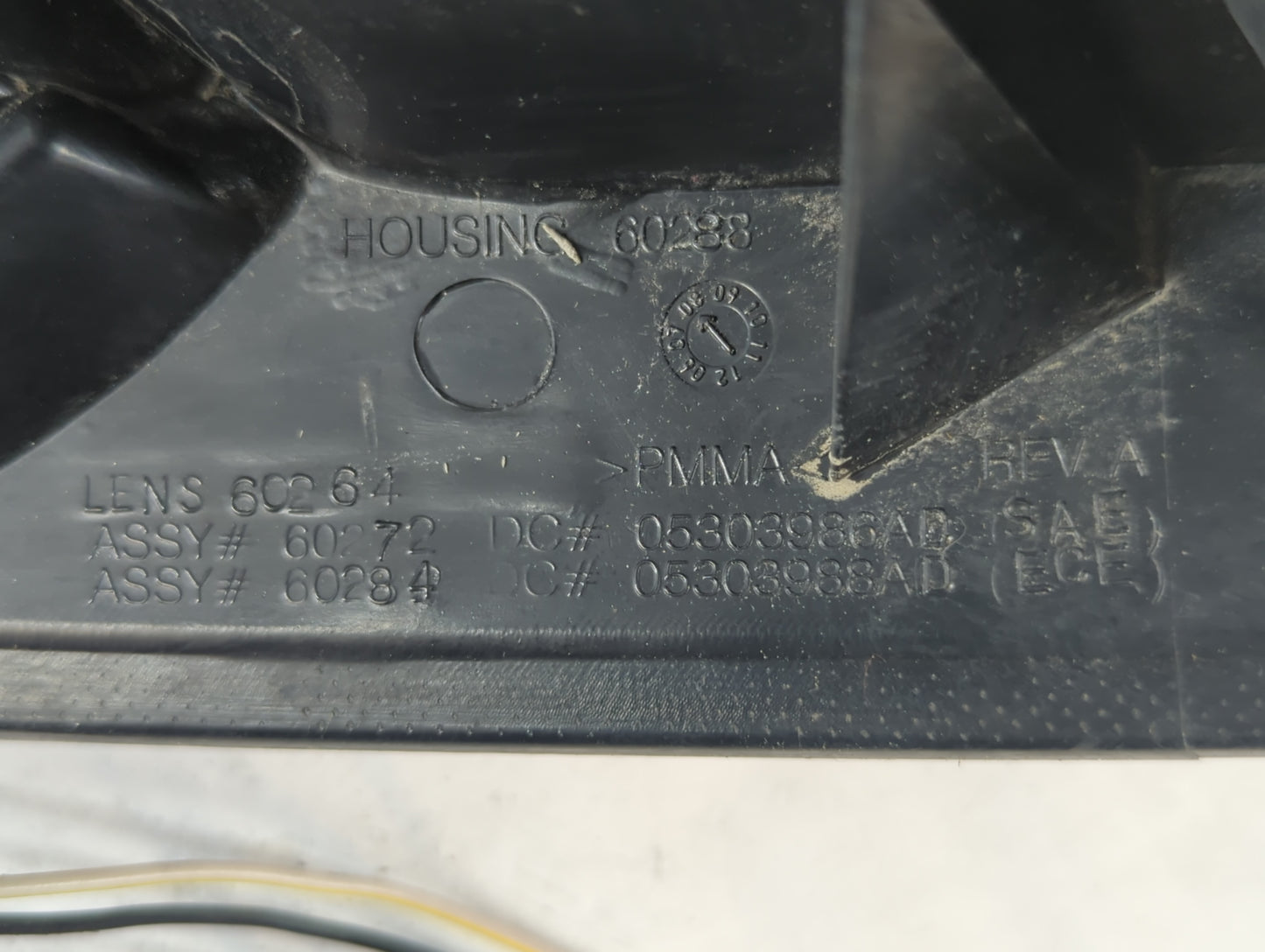 2007-2008 Chrysler Sebring Tail Light Assembly Driver Left OEM P/N:05303986AD Fits Fits 2007 2008 OEM Used Auto Parts - Oemusedautoparts1.com