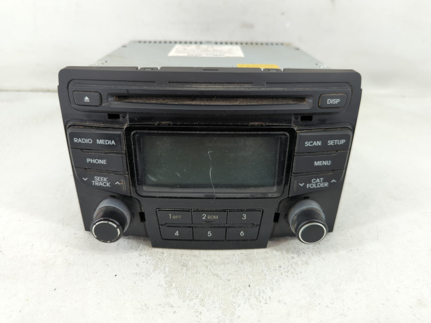 2012-2014 Hyundai Sonata Radio AM FM Cd Player Receiver Replacement P/N:96180-3Q700 Fits Fits 2012 2013 2014 OEM Used Auto Parts - Oemusedautoparts1.com