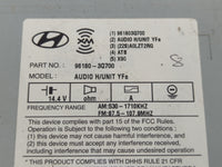 2012-2014 Hyundai Sonata Radio AM FM Cd Player Receiver Replacement P/N:96180-3Q700 Fits Fits 2012 2013 2014 OEM Used Auto Parts - Oemusedautoparts1.com
