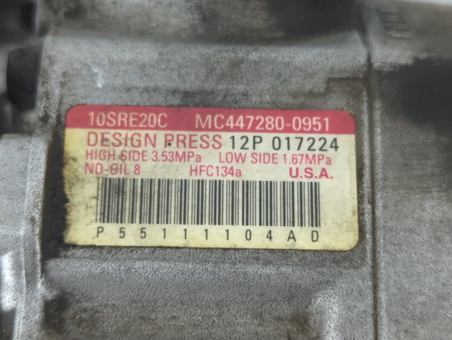 Dodge Caravan Air Conditioning A/c Ac Compressor Oem - Oemusedautoparts1.com