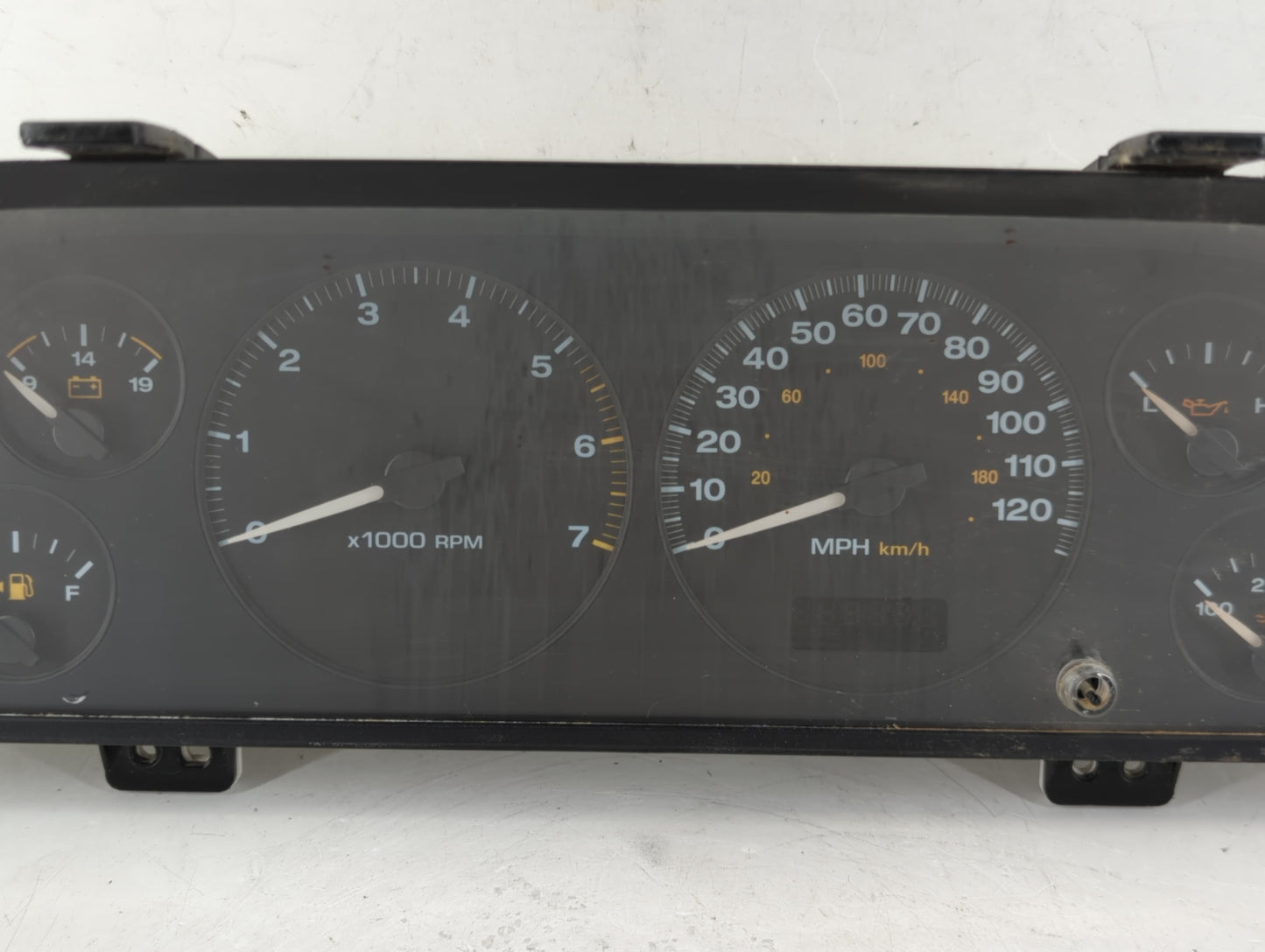 2002-2004 Jeep Grand Cherokee Instrument Cluster Speedometer Gauges P/N:56050802AE Fits Fits 2002 2003 2004 OEM Used Auto Parts - Oemusedautoparts1.com