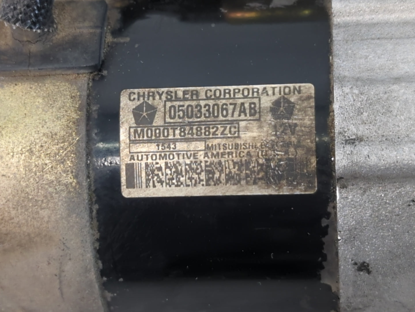 2003-2010 Chrysler Pt Cruiser Car Starter Motor Solenoid OEM P/N:M000T84882ZC 05033067AB Fits OEM Used Auto Parts - Oemusedautoparts1.com