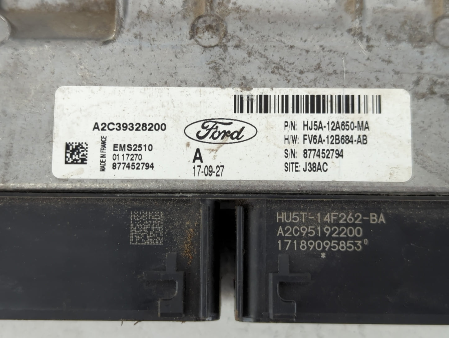 2017-2019 Ford Escape PCM Engine Control Computer ECU ECM PCU OEM P/N:A2C39328200 HJ5A-12A650-MA Fits Fits 2017 2018 2019 OEM Used Auto Parts - Oemusedautoparts1.com