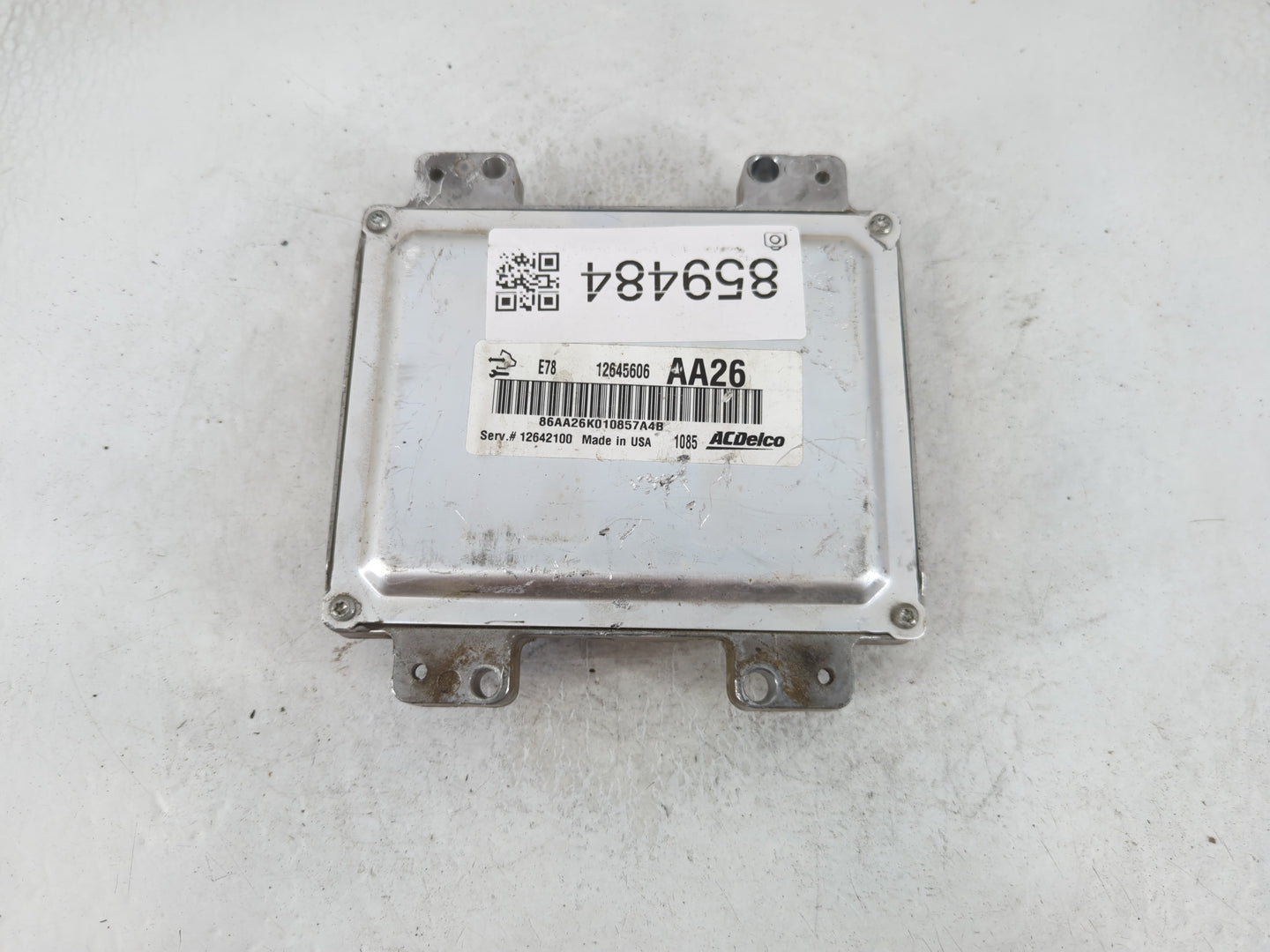 2011 Chevrolet Cruze PCM Engine Control Computer ECU ECM PCU OEM P/N:12642100 12645606 Fits OEM Used Auto Parts - Oemusedautoparts1.com