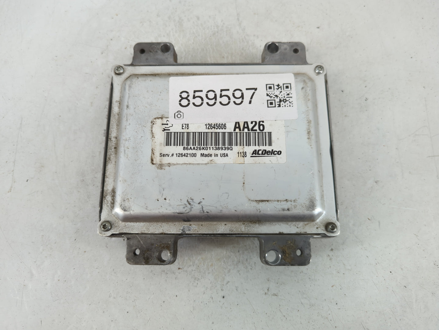 2011 Chevrolet Cruze PCM Engine Control Computer ECU ECM PCU OEM P/N:12645606 12642100 Fits OEM Used Auto Parts - Oemusedautoparts1.com