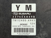 2011 Subaru Legacy PCM Engine Control Computer ECU ECM PCU OEM P/N:TN112400-4983 22765AB09B Fits OEM Used Auto Parts - Oemusedautoparts1.com