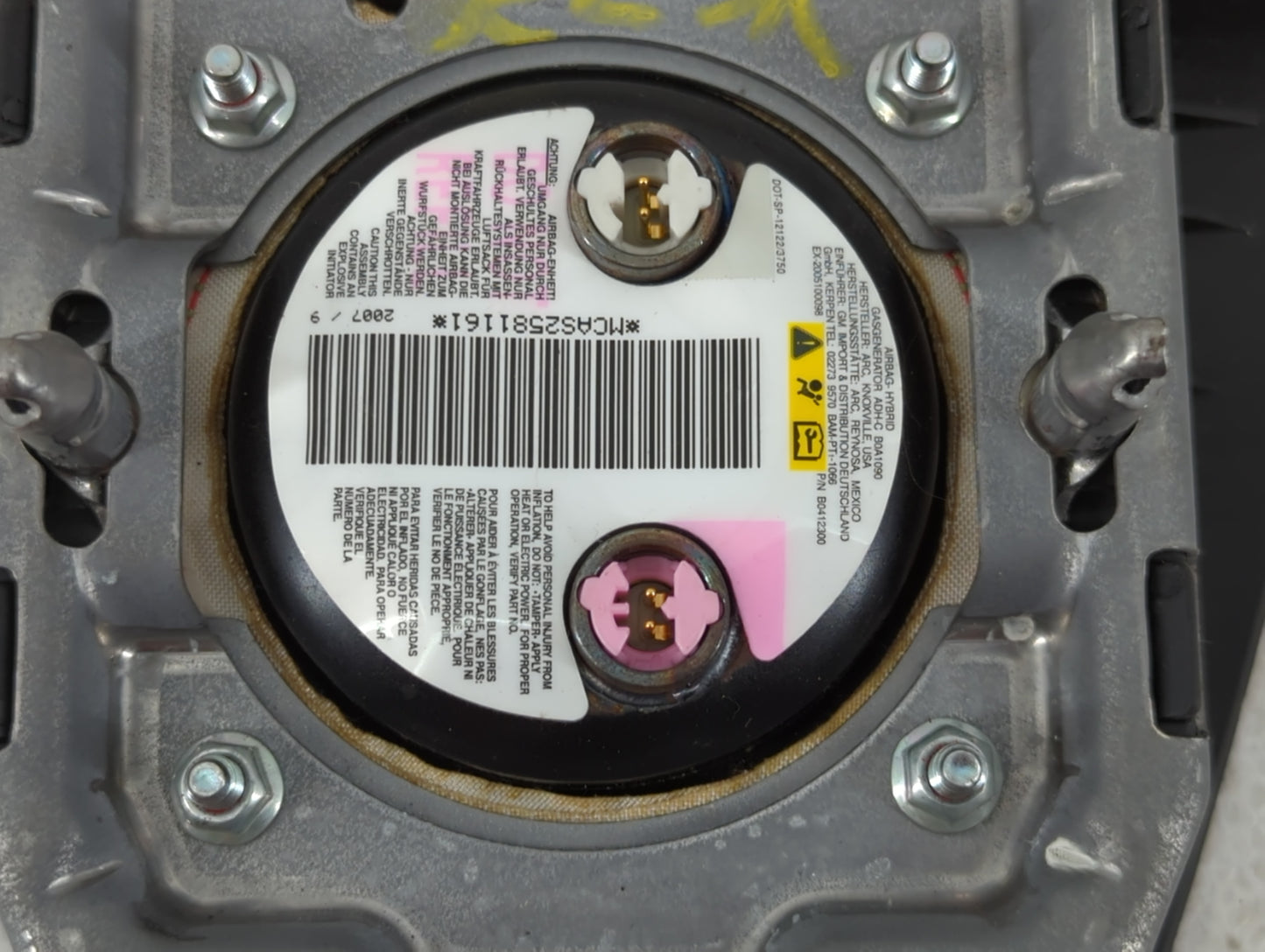 2007-2010 Gmc Acadia Air Bag Driver Left Steering Wheel Mounted P/N:AB3149Z003710063 Fits Fits 2007 2008 2009 2010 OEM Used Auto Parts