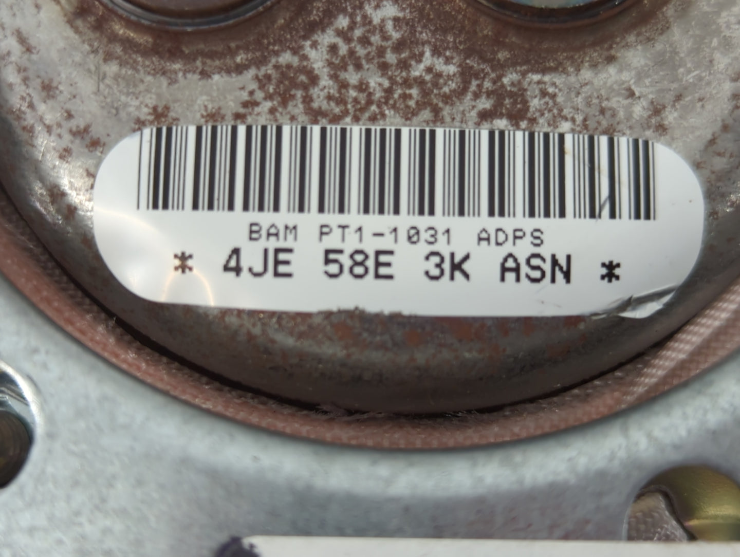 2016 Dodge Caravan Air Bag Driver Left Steering Wheel Mounted P/N:4JE 58E 3K ASN Fits Fits 2013 2014 2015 2017 2018 2019 2020 OEM Used Auto Parts - Oemusedautoparts1.com