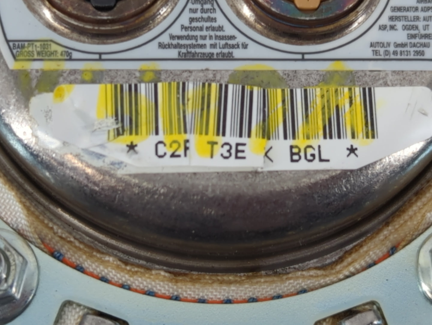 2006 Chrysler Pacifica Air Bag Driver Left Steering Wheel Mounted Fits OEM Used Auto Parts - Oemusedautoparts1.com