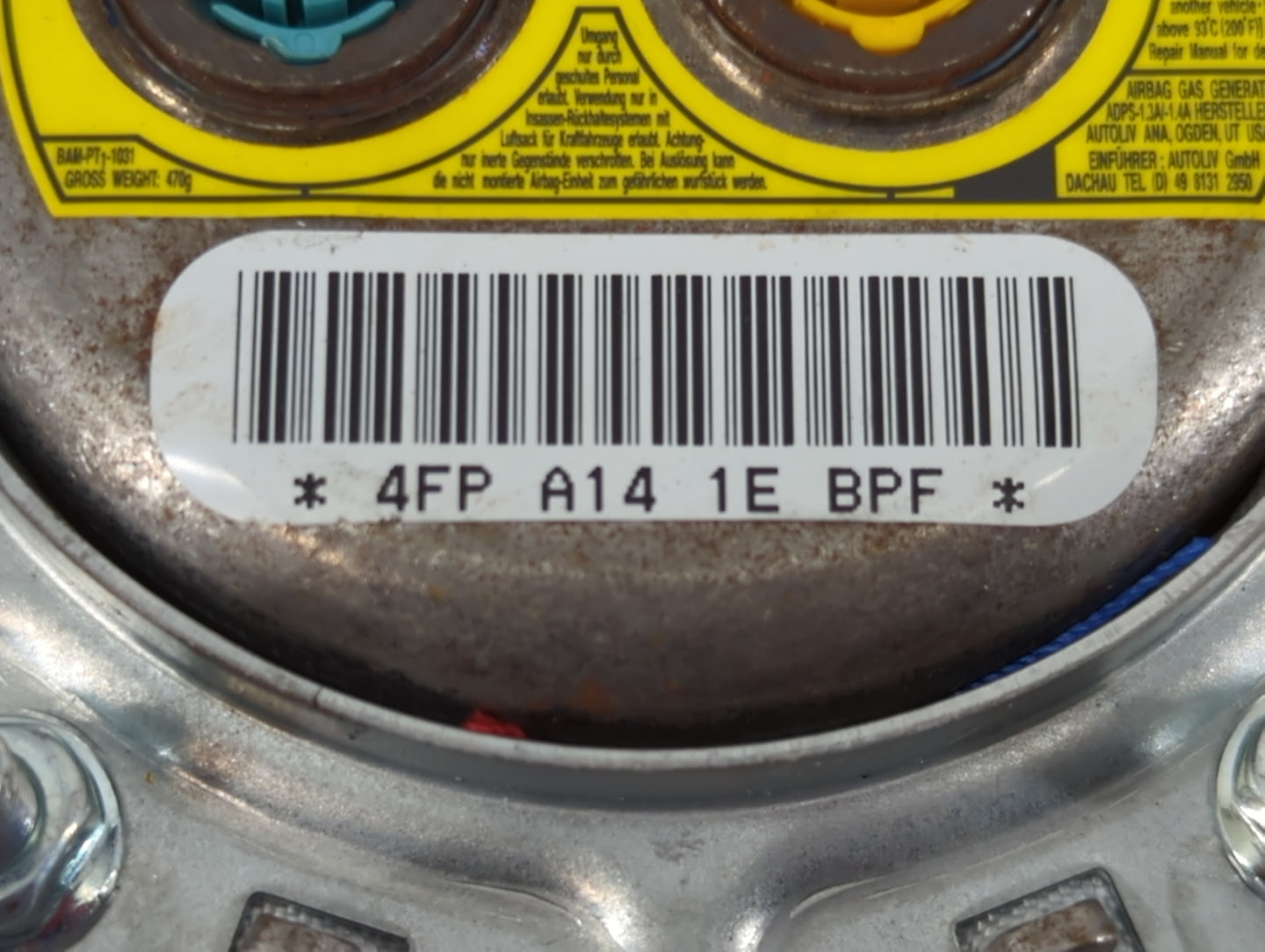 2011-2012 Buick Regal Air Bag Driver Left Steering Wheel Mounted P/N:4FP A23 1E BMP Fits Fits 2011 2012 OEM Used Auto Parts - Oemusedautoparts1.com