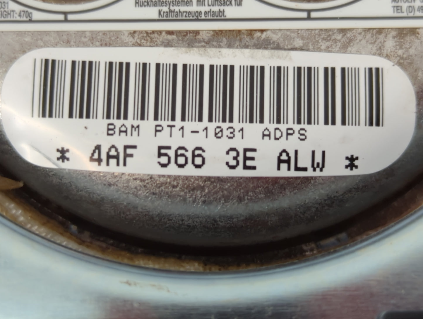 2013-2016 Dodge Dart Air Bag Driver Left Steering Wheel Mounted P/N:4AF 566 3E Fits Fits 2013 2014 2015 2016 OEM Used Auto Parts - Oemusedautoparts1.com