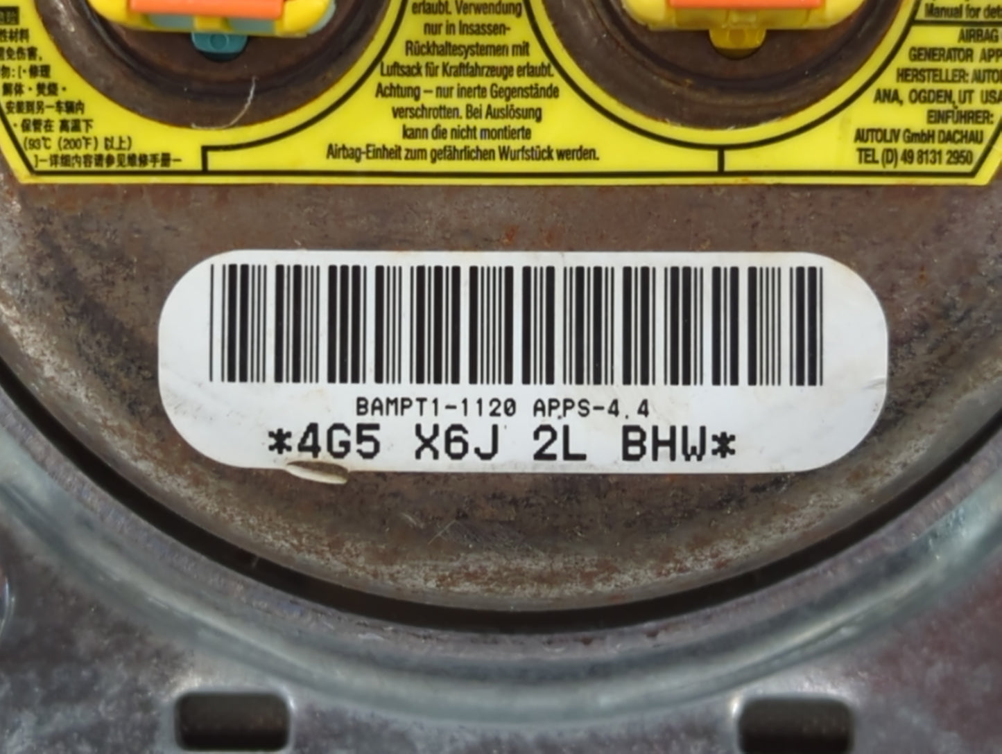 2010 Dodge Avenger Air Bag Passenger Right Dashboard OEM P/N:4G5 X6J 2J Fits OEM Used Auto Parts - Oemusedautoparts1.com
